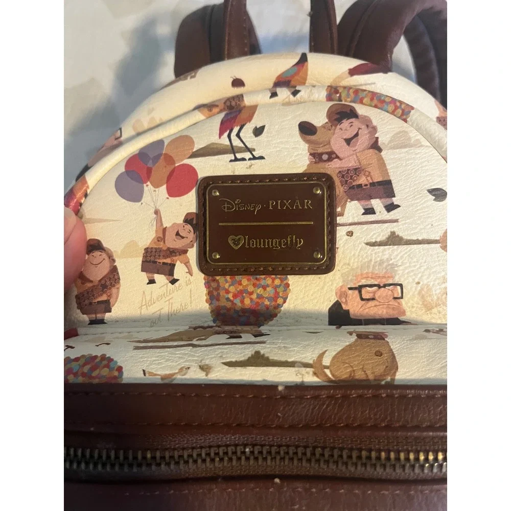 Loungefly Disney Pixar Up Mini Backpack Brown Trim Carl Russell Dug Kevin Bag - Picture 4 of 14